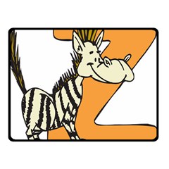 Zebra Animal Alphabet Z Wild Double Sided Fleece Blanket (small)  by Sudhe