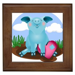 Pig Animal Love Framed Tiles