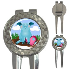 Pig Animal Love 3-in-1 Golf Divots