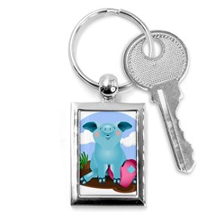 Pig Animal Love Key Chains (rectangle)  by Sudhe