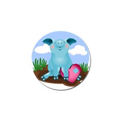 Pig Animal Love Golf Ball Marker