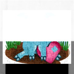 Pig Animal Love Rectangular Jigsaw Puzzl