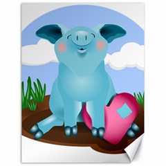 Pig Animal Love Canvas 18  X 24  by Sudhe