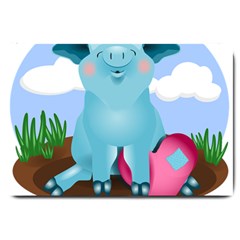 Pig Animal Love Large Doormat 