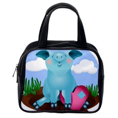 Pig Animal Love Classic Handbag (one Side) by Sudhe