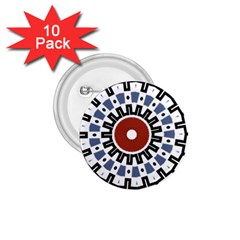 Mandala Art Ornament Pattern 1 75  Buttons (10 Pack)