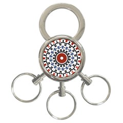 Mandala Art Ornament Pattern 3-ring Key Chains by Sudhe