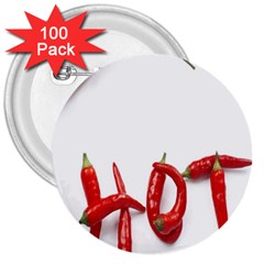 Hot 3  Buttons (100 Pack) 