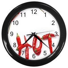 Hot Wall Clock (black) by Sudhe