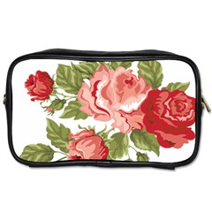 Flower Rose Pink Red Romantic Toiletries Bag (two Sides) by Sudhe