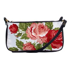 Flower Rose Pink Red Romantic Shoulder Clutch Bag by Sudhe