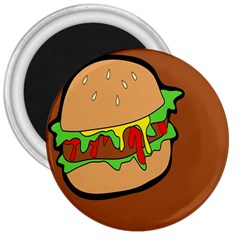 Burger Double 3  Magnets by Sudhe