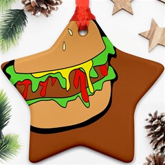 Burger Double Ornament (star) by Sudhe