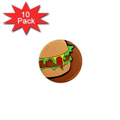 Burger Double 1  Mini Magnet (10 Pack)  by Sudhe