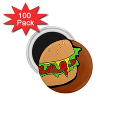 Burger Double 1 75  Magnets (100 Pack)  by Sudhe