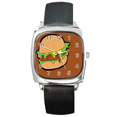 Burger Double Square Metal Watch by Sudhe