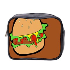 Burger Double Mini Toiletries Bag (two Sides) by Sudhe