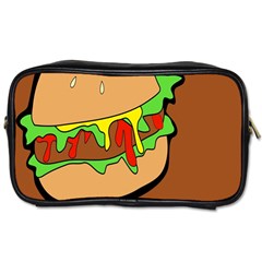 Burger Double Toiletries Bag (two Sides) by Sudhe