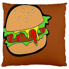 Burger Double Large Cushion Case (two Sides) by Sudhe