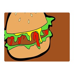 Burger Double Double Sided Flano Blanket (mini)  by Sudhe