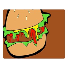 Burger Double Double Sided Flano Blanket (large)  by Sudhe