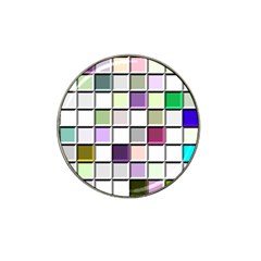 Color Tiles Abstract Mosaic Background Hat Clip Ball Marker (4 Pack) by Sudhe