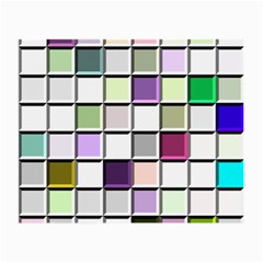 Color Tiles Abstract Mosaic Background Small Glasses Cloth (2-side) by Sudhe