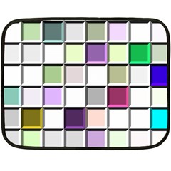 Color Tiles Abstract Mosaic Background Double Sided Fleece Blanket (mini)  by Sudhe