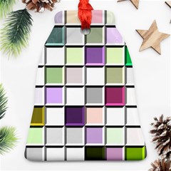 Color Tiles Abstract Mosaic Background Ornament (bell) by Sudhe