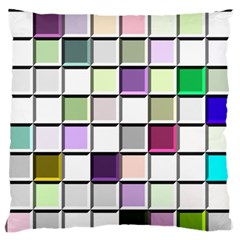 Color Tiles Abstract Mosaic Background Standard Flano Cushion Case (two Sides) by Sudhe