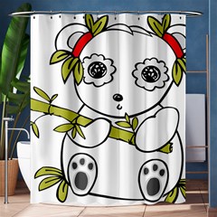 Panda China Chinese Furry Shower Curtain 60  X 72  (medium)  by Sudhe