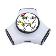 Panda China Chinese Furry 3-port Usb Hub by Sudhe