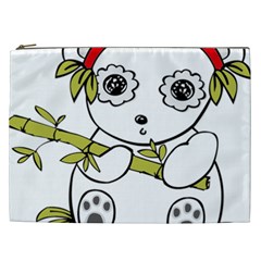 Panda China Chinese Furry Cosmetic Bag (xxl) by Sudhe