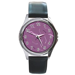 Plumelet Pen Ethnic Elegant Hippie Round Metal Watch by Sudhe