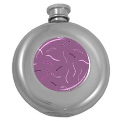 Plumelet Pen Ethnic Elegant Hippie Round Hip Flask (5 Oz) by Sudhe