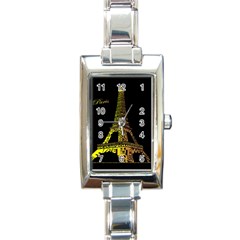 The Eiffel Tower Paris Rectangle Italian Charm Watch by Sudhe