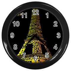 The Eiffel Tower Paris Wall Clock (black) by Sudhe