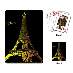 The Eiffel Tower Paris Playing Cards Single Design by Sudhe