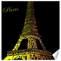 The Eiffel Tower Paris Canvas 20  X 20  by Sudhe