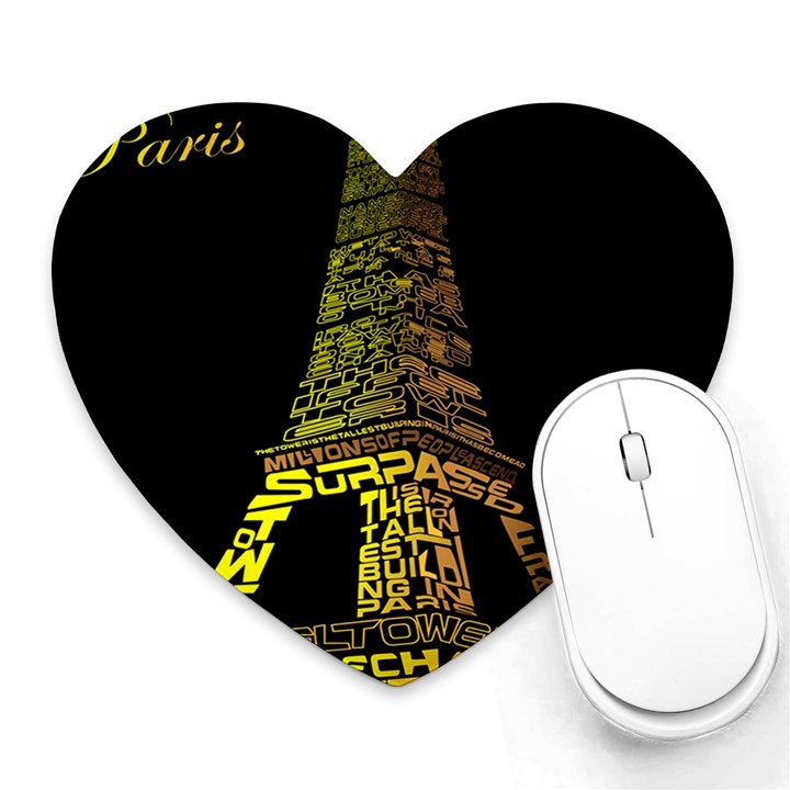 The Eiffel Tower Paris Heart Mousepads