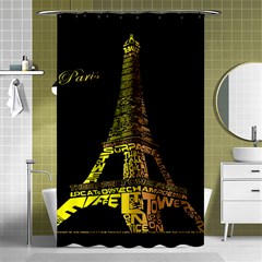 The Eiffel Tower Paris Shower Curtain 48  X 72  (small)  by Sudhe