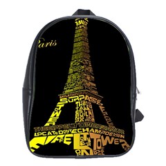 The Eiffel Tower Paris School Bag (xl) by Sudhe