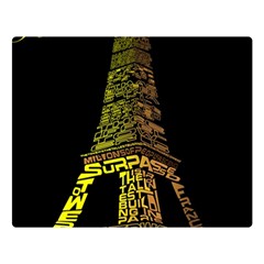 The Eiffel Tower Paris Double Sided Flano Blanket (large)  by Sudhe