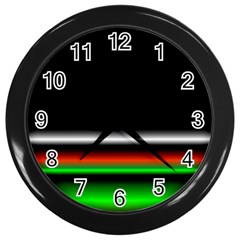 Colorful Neon Background Images Wall Clock (black) by Sudhe