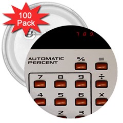 Vintage Calculator 3  Buttons (100 Pack)  by Sudhe