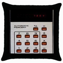 Vintage Calculator Throw Pillow Case (black) by Sudhe