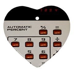 Vintage Calculator Heart Ornament (two Sides) by Sudhe