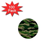 Green Military Vector Pattern Texture 1  Mini Magnets (100 Pack)  by Sudhe