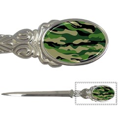 Green Military Vector Pattern Texture Letter Opener by Sudhe