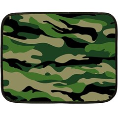 Green Military Vector Pattern Texture Fleece Blanket (mini) by Sudhe